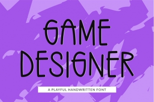 Game Designer, a handwritten craft Font Download