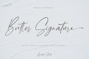 Butter Signature w/ Tons of Ligature Font Download
