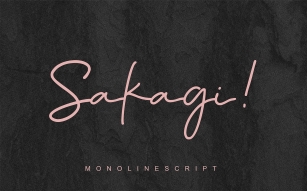 sakagi script Font Download