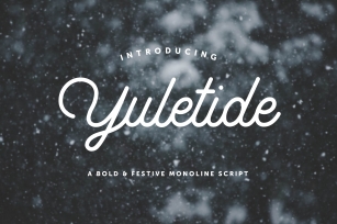 Yuletide Monoline Script Font Download