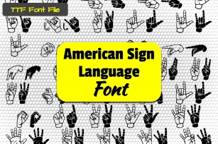 ASL American Sign Language Font Download