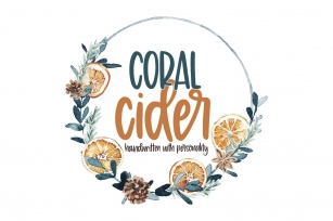 coral cider Font Download