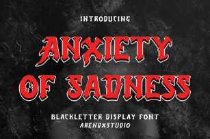 Anxiety of Sadness Font Download