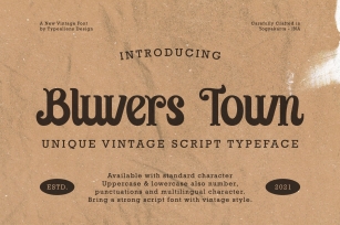 Bluvers Town Font Download