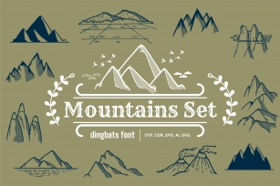 Mountains Set Font Download