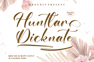 Huntlar Dicknate Font Download