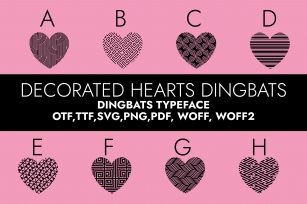 Decorated Hearts Font Download