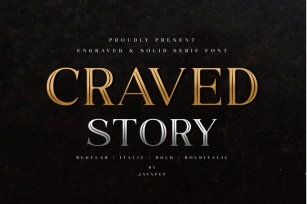 Craved Story - Engraved & Solid Serif Font Download