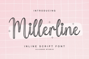 Millerline A Inline Script Font Download