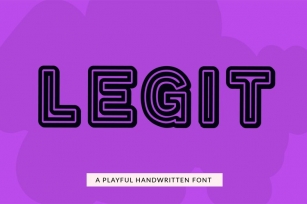 Legit, a handwritten display Font Download