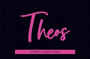 Theos, a handwritten script Font Download