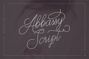 Abbassy Script // Monoline Font Download