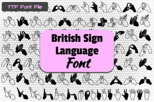 BSL British Sign Language Font Download
