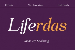 Liferdas Extra Light Italic Font Download