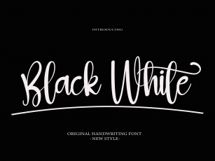 Black White Font Download
