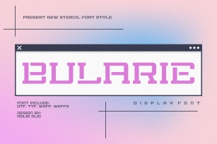 Bularie Futuristic Stencil Font Download