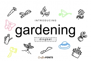 Gardening Doodle Dingbat Font Download