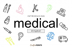 Medical Doodle Dingbat Font Download