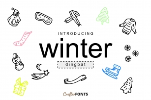 Winter Doodle Dingbat Font Download