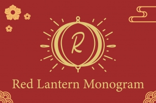 Red Lantern Monogram Font Download