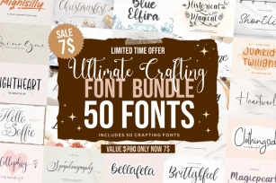 Crafting Handwritten Font Bundle Font Download