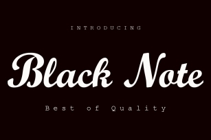 Black Note Font Download