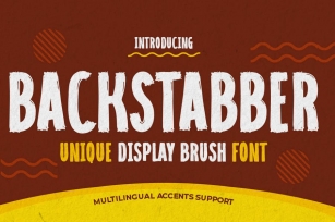 Backstabber - Unique Display Brush Font Font Download