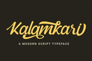 Kalamkari - A Modern Script Typeface Font Download