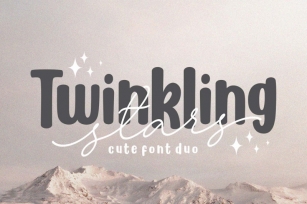 Twinkling Stars - Cute font duo Font Download