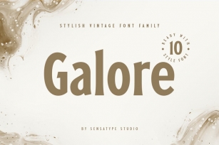 Galore - Stylish Vintage Font Family Font Download