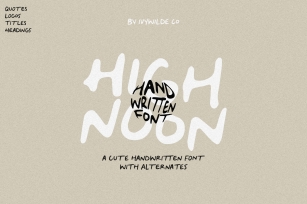 High Noon Cute Handwritten Font Download