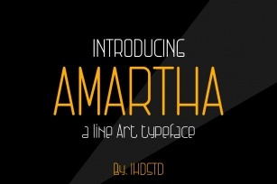 Amartha Line Art Typeface Font Download