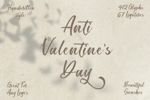 Anti Valentines Day Valentine Script Font Download