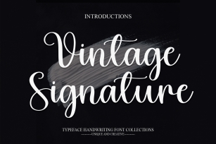 Vintage Signature Font Download