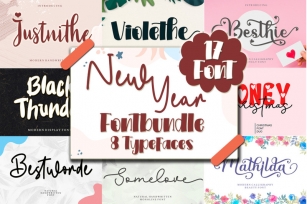 Special New Year Fontbundle Font Download