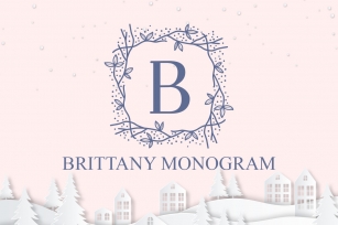 Brittany Monogram Font Download