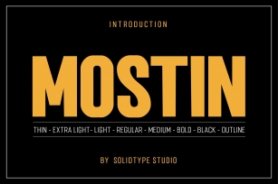 Mostin Font Family Font Download