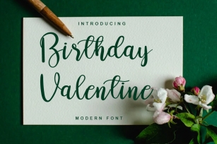 Birthday Valentine Font Download