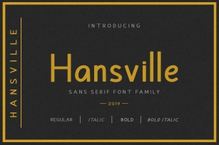 Hansville - Sans Family Font Download