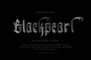 Blackpearl Gothic Business Font Download