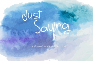Just Saying Font Download