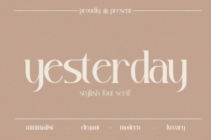 yesterday Typeface Font Download