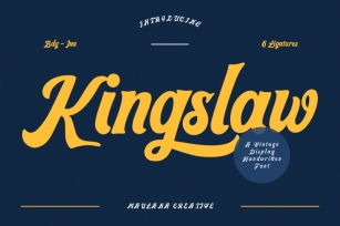 Kingslaw Vintage Display Handwritten Font Font Download