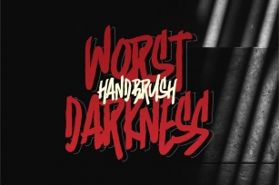 DS Worst Darkness - Handbrush Font Download