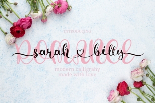 Romance Sarah Billy Font Download
