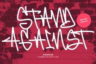 Stand Against Handwritten Graffiti Font Font Download