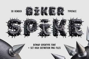 Biker Spike bitmap Font Download