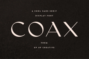 Coax, A Cool Sans Serif Display Font Download