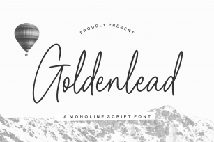 Goldenlead Beautiful Monoline Script Font Download