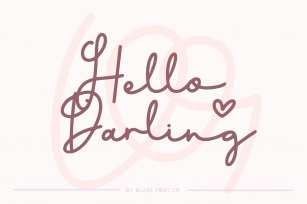 HELLO DARLING Valentines Day Signature Script Font Download